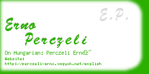 erno perczeli business card